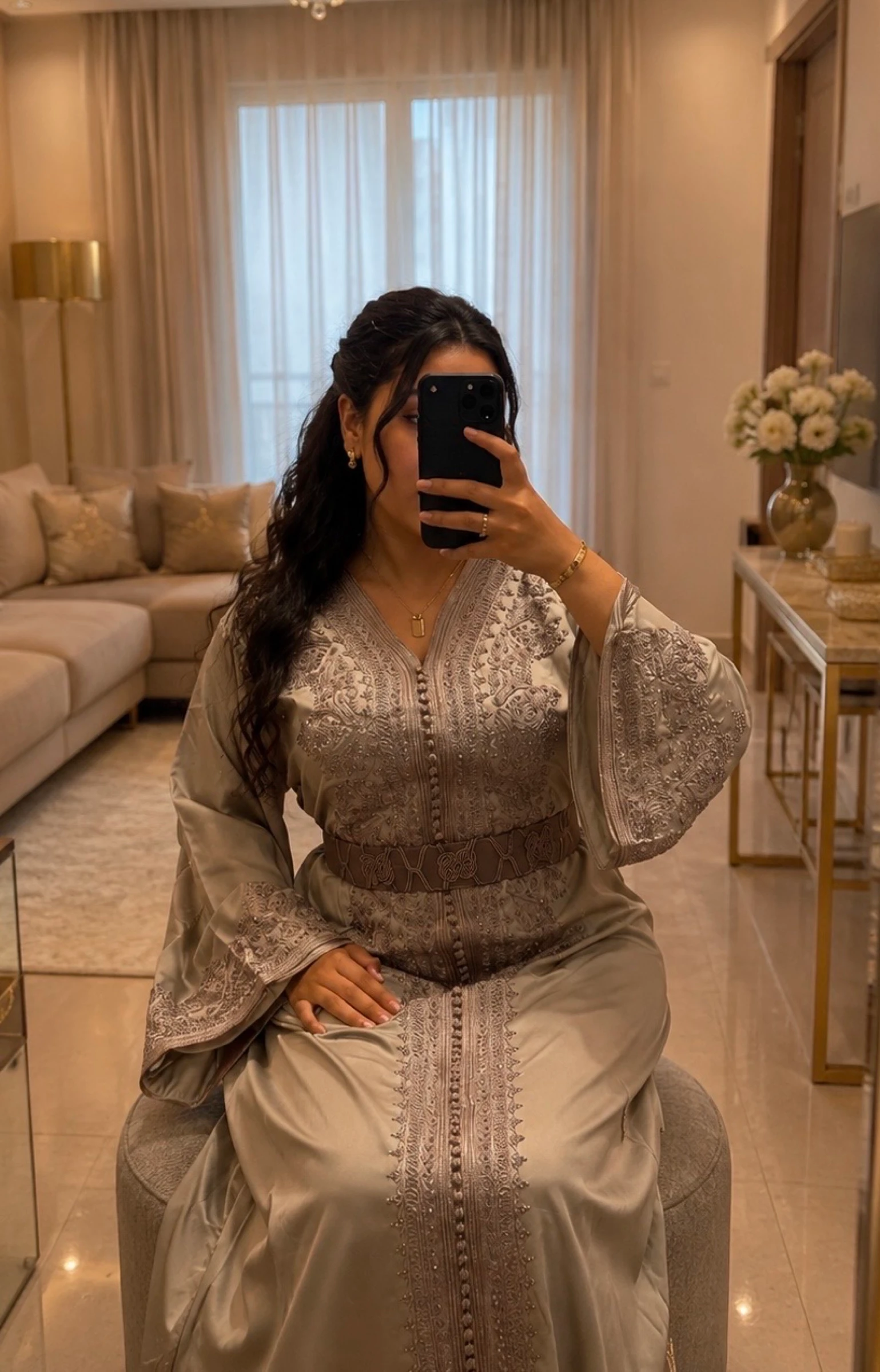Caftan with belt – photo 2